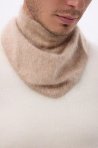 Small Chris Triangular Bandana – Brushed Cashmere - Cream Beige - Men