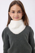 Petit Bandana Triangle – Cachemire Brossé Chris - Blanc - Enfant