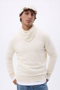 Bandana triangular pequeño – Cachemira cepillada Chris - Blanco - Hombre