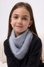 Bandana triangular pequeño – Cachemira cepillada Chris - Gris claro - Niño