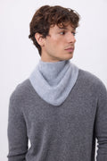 Pequeño bandana triangular – Cachemira cepillada Chris - Gris claro - Hombre