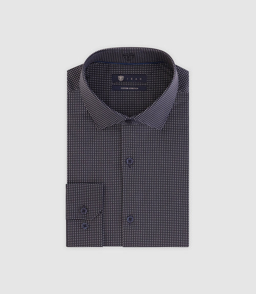 Chemise À Pois Marine