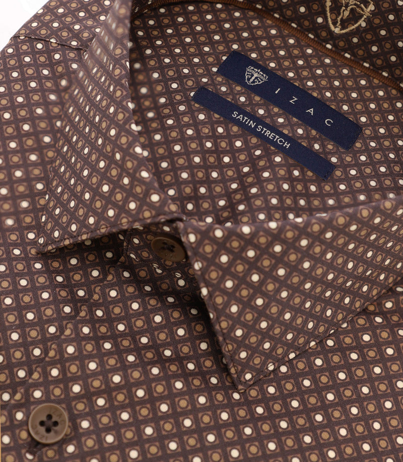 Chemise À Pois Marron