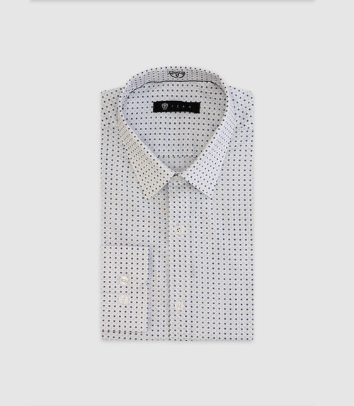 Chemise Avec Micro Motifs Blanche