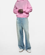 Fleece Logo Hættetrøje – Acne Studios – Rose Bonbon