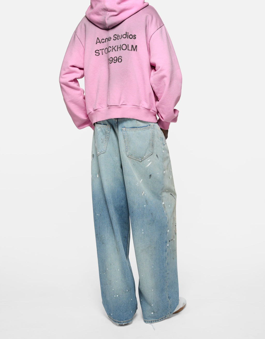 Fleece Logo Hættetrøje – Acne Studios – Rose Bonbon