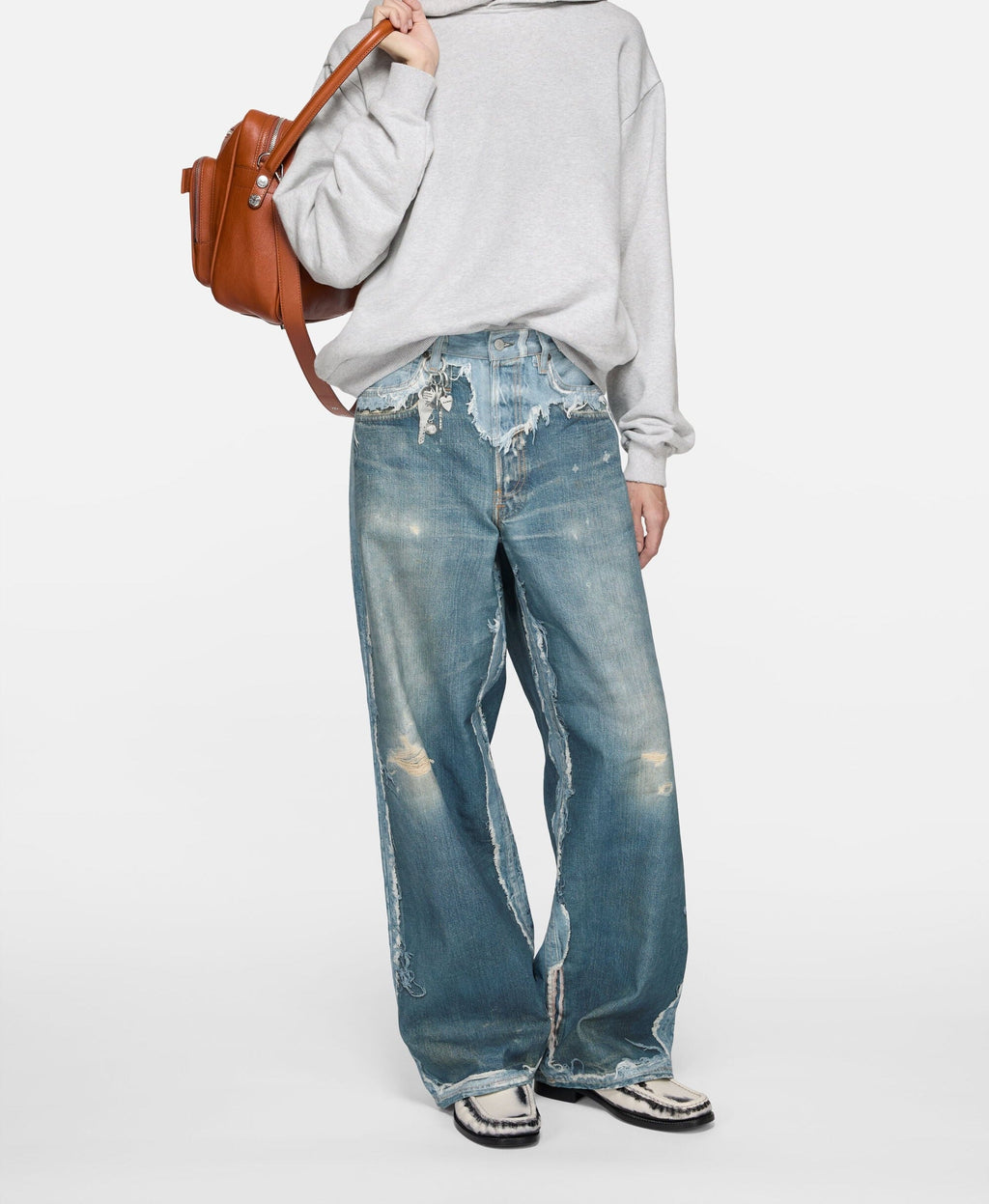 Acne Studios - Logo Fleece Hoodie – Heather Gray