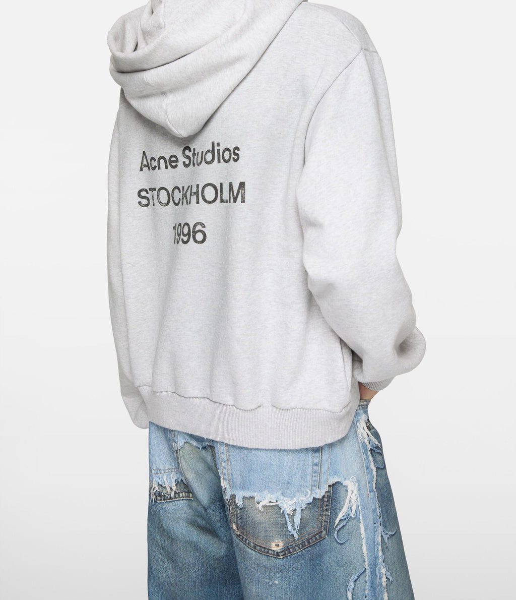 Acne Studios - Logo Fleece Hoodie – Heather Gray