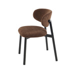 Ciara - Chairs - Boucle - Brown And Black Metal Legs