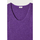 Pull Mi Long Ample Col Rond - Violet - Femme