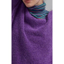 Pull Mi Long Ample Col Rond - Violet - Femme