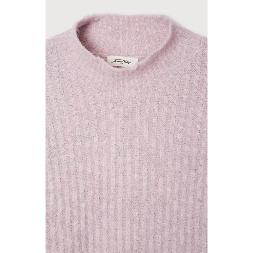 Jersey Cuello Alto - Baby Lilas Chine - Mujer