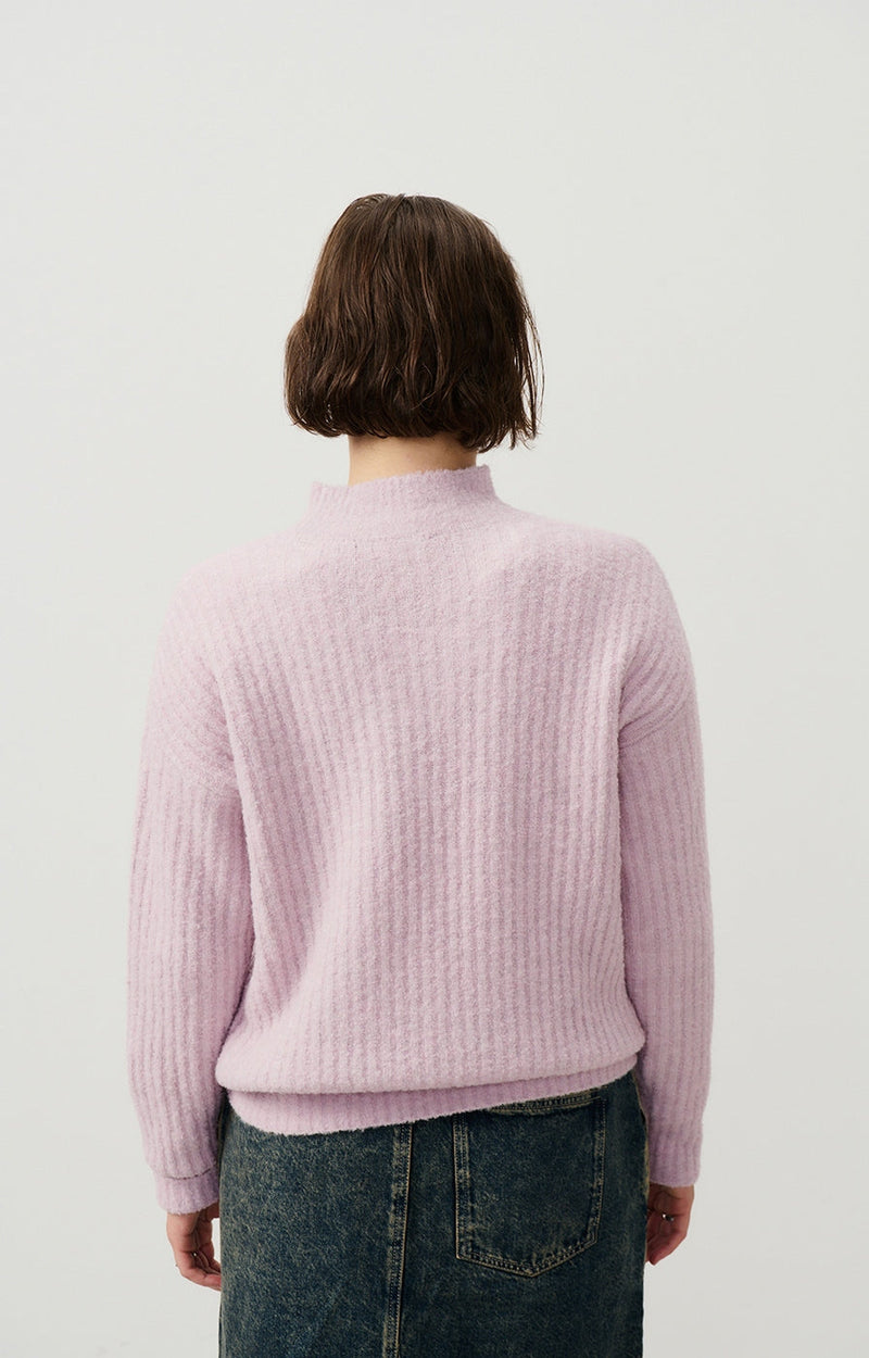 Pull Col Montant - Baby Lilas Chine - Femme