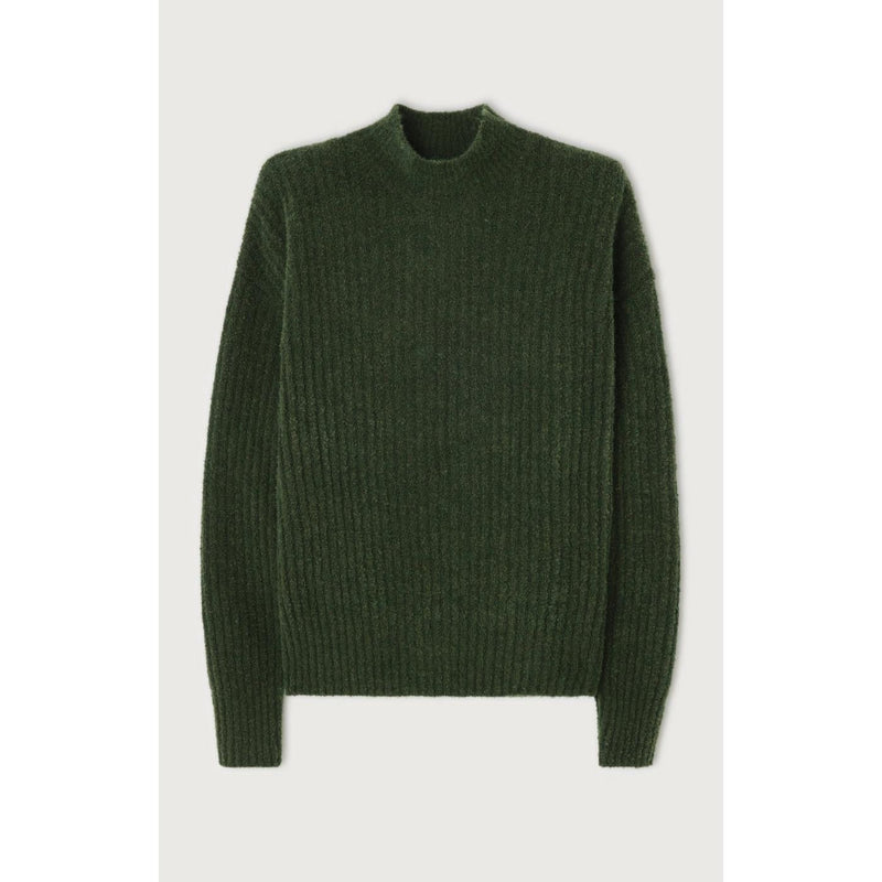 Pull Col Montant - Kaki Chine Noir - Femme