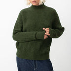 Jersey de Cuello Alto - Caqui Jaspeado Negro - Mujer
