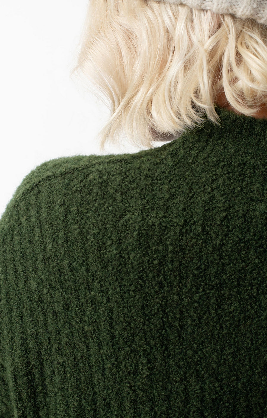 Jersey de Cuello Alto - Caqui Jaspeado Negro - Mujer