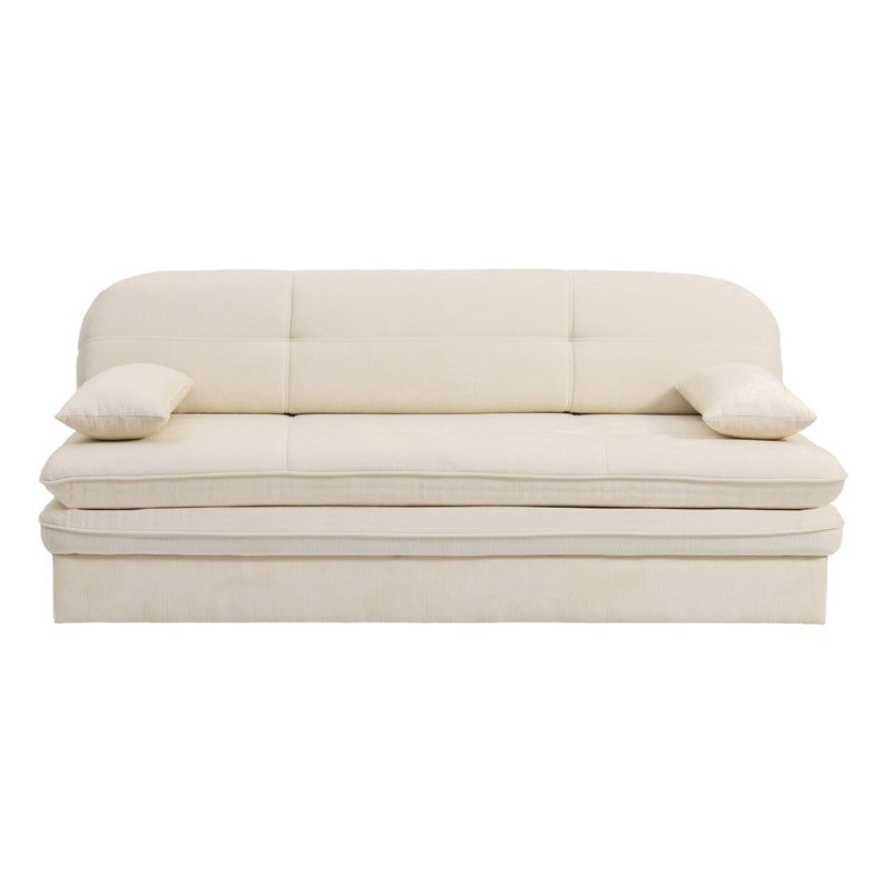 Cila - Banquette Convertible 3 Places - Tissu Beige