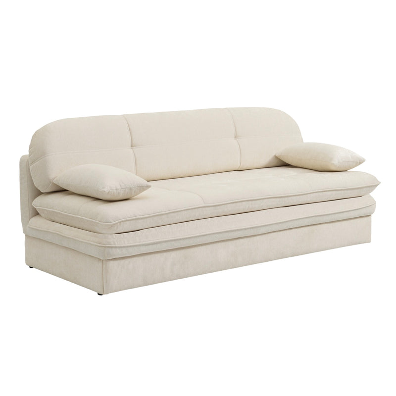 Cila - Banquette Convertible 3 Places - Tissu Beige