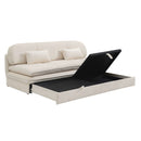 Cila - Banquette Convertible 3 Places - Tissu Beige