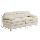 Cila - Banquette Convertible 3 Places - Tissu Beige