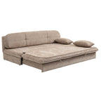 Cila - Sofá cama de 3 plazas - Tela marrón