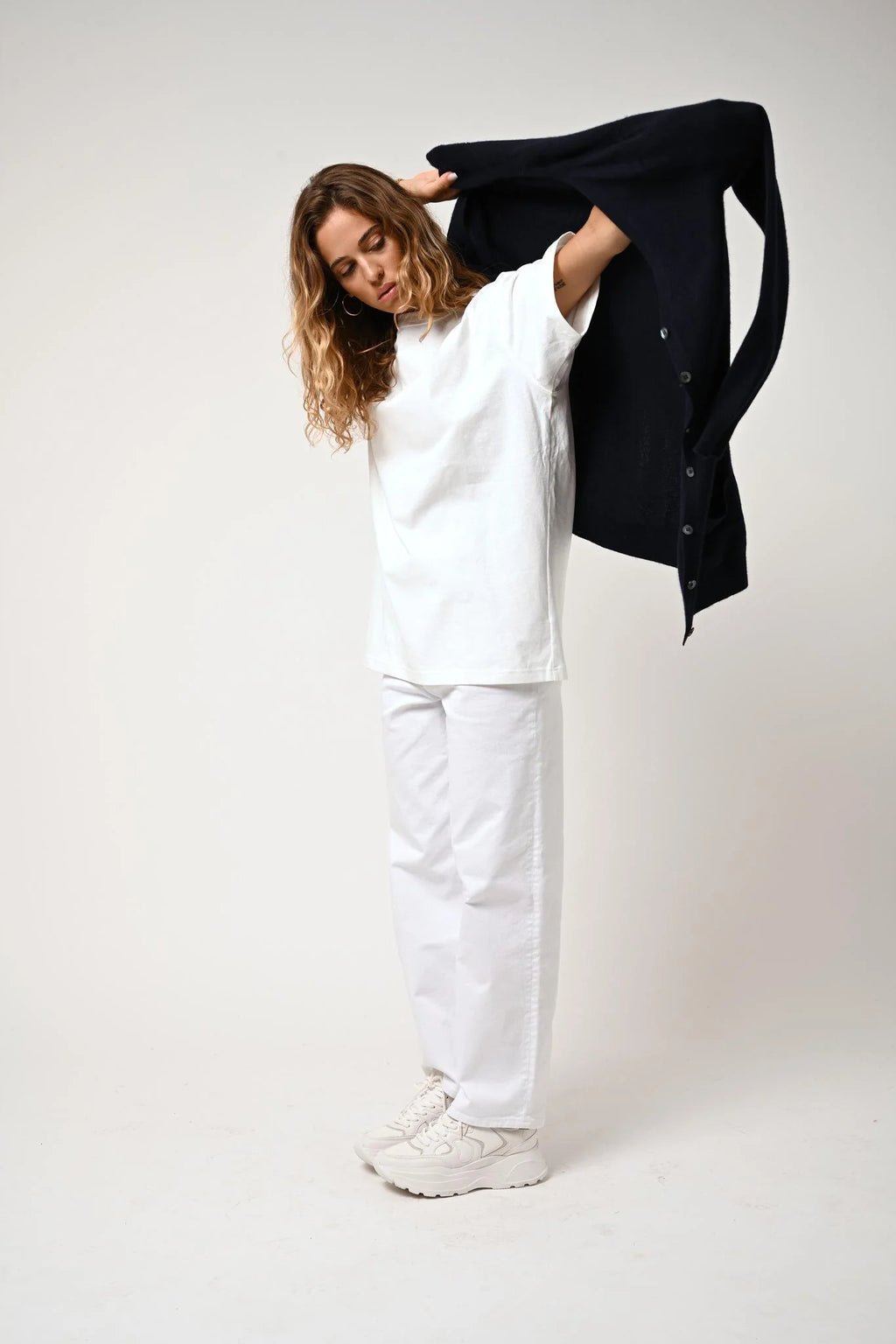 V-Neck Cardigan - Cimet - Navy