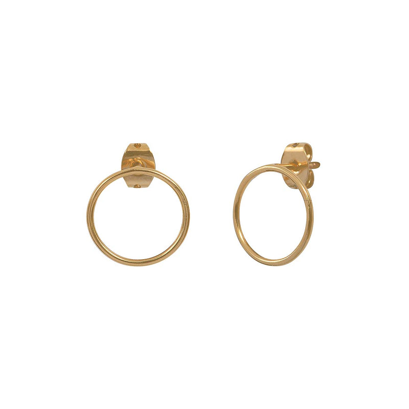 Boucles D'Oreilles Circle Dorées