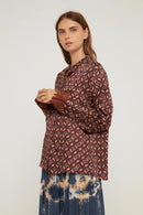 Camisa Alany - Mag Wine Print