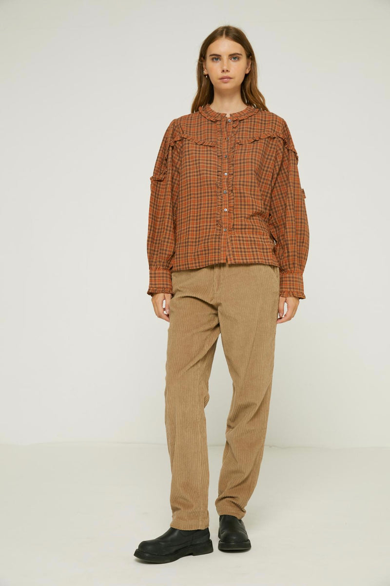 Allan Violetta Check Shirt