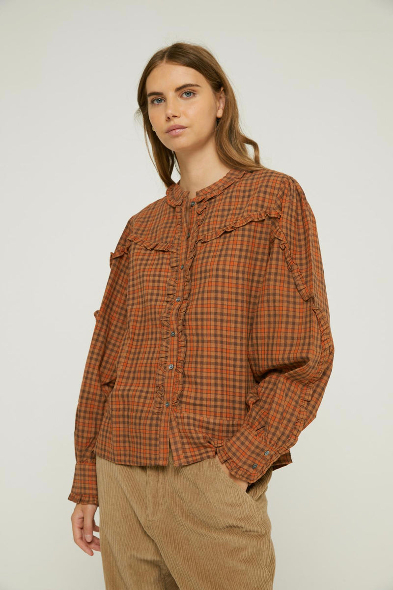 Allan Violetta Check Shirt