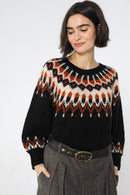 Calais Sweater - Black/Orange