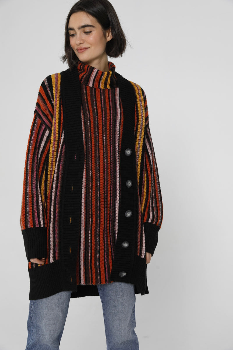 Damask cardigan - Stripe Multi