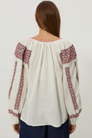 Blouse Elies - White Red