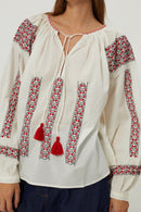 Elies blouse - White Red