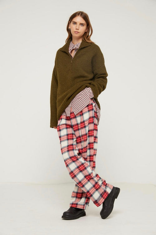 Julian Trousers - Tartan Red Check