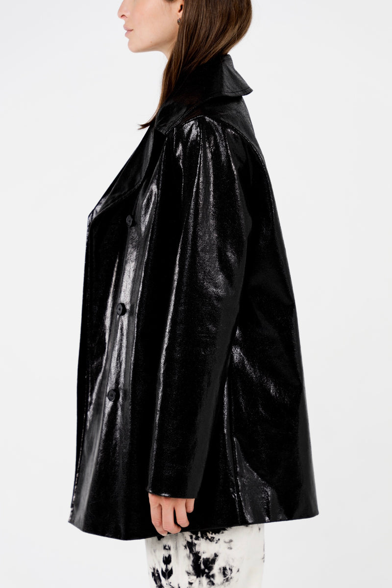 Livio Coat - Black Vinyl