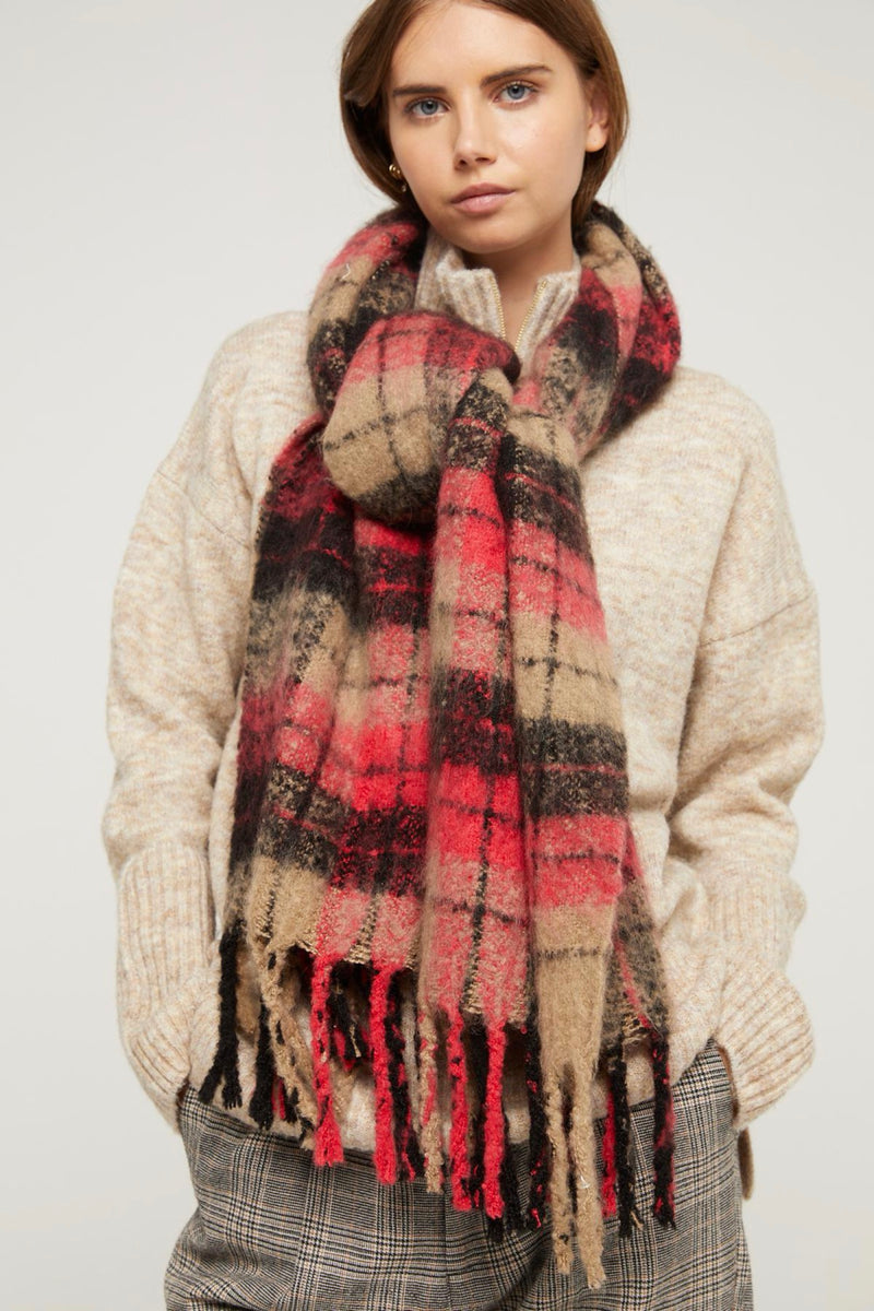 Malo scarf - Red/Black