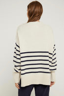 Pull Massilia - Ecru/Navy Blue