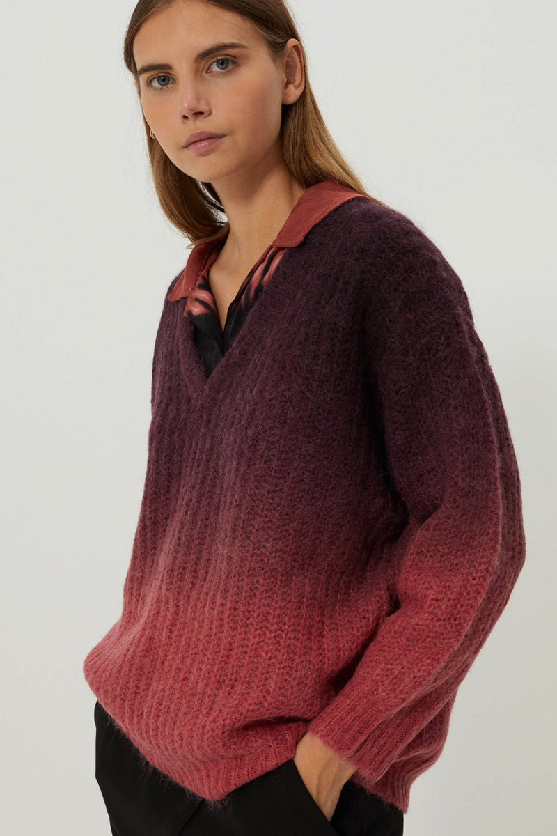 Melinda Sweater - Plum Deep Dye