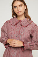 Camisa Novana - Wine Stripe