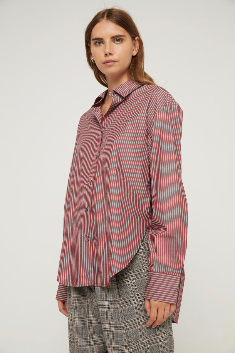 Camisa Paul - Wine Stripe