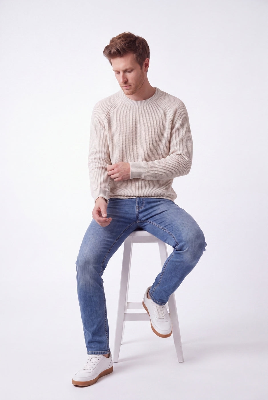 Maglione - Crema - Uomo