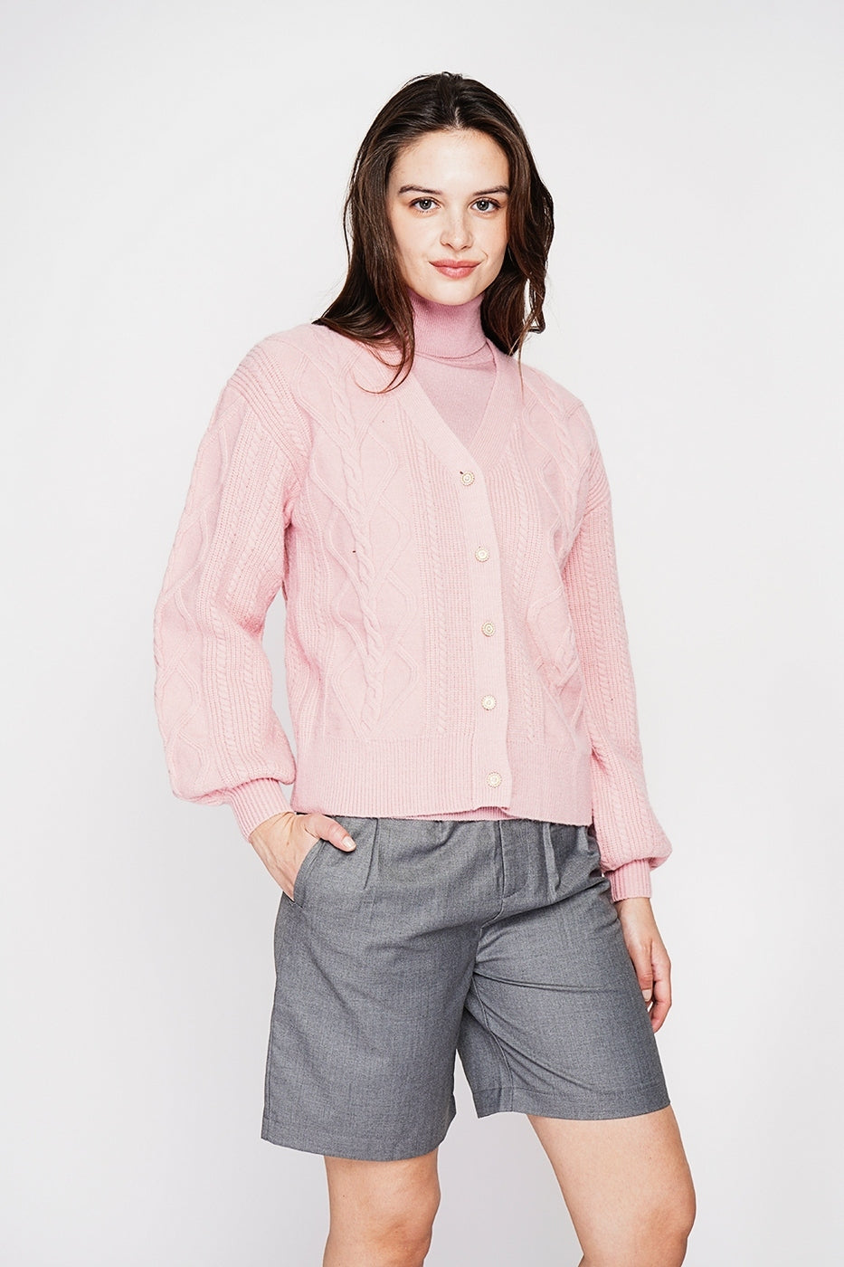 Cardigan - Rose Poudre - Femme
