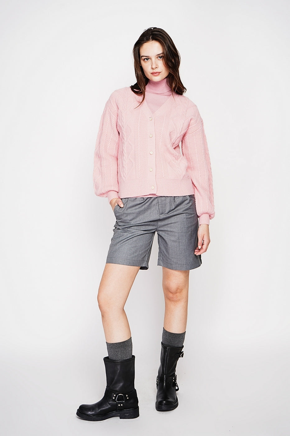Cardigan - Rose Poudre - Femme