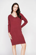 Vestido - Burdeos - Mujer
