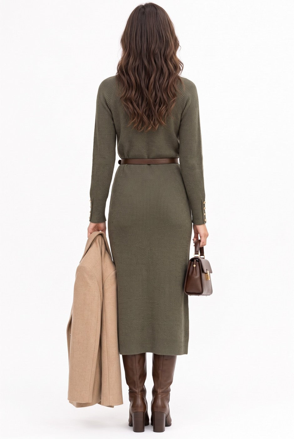 Women's dresses - Khaki