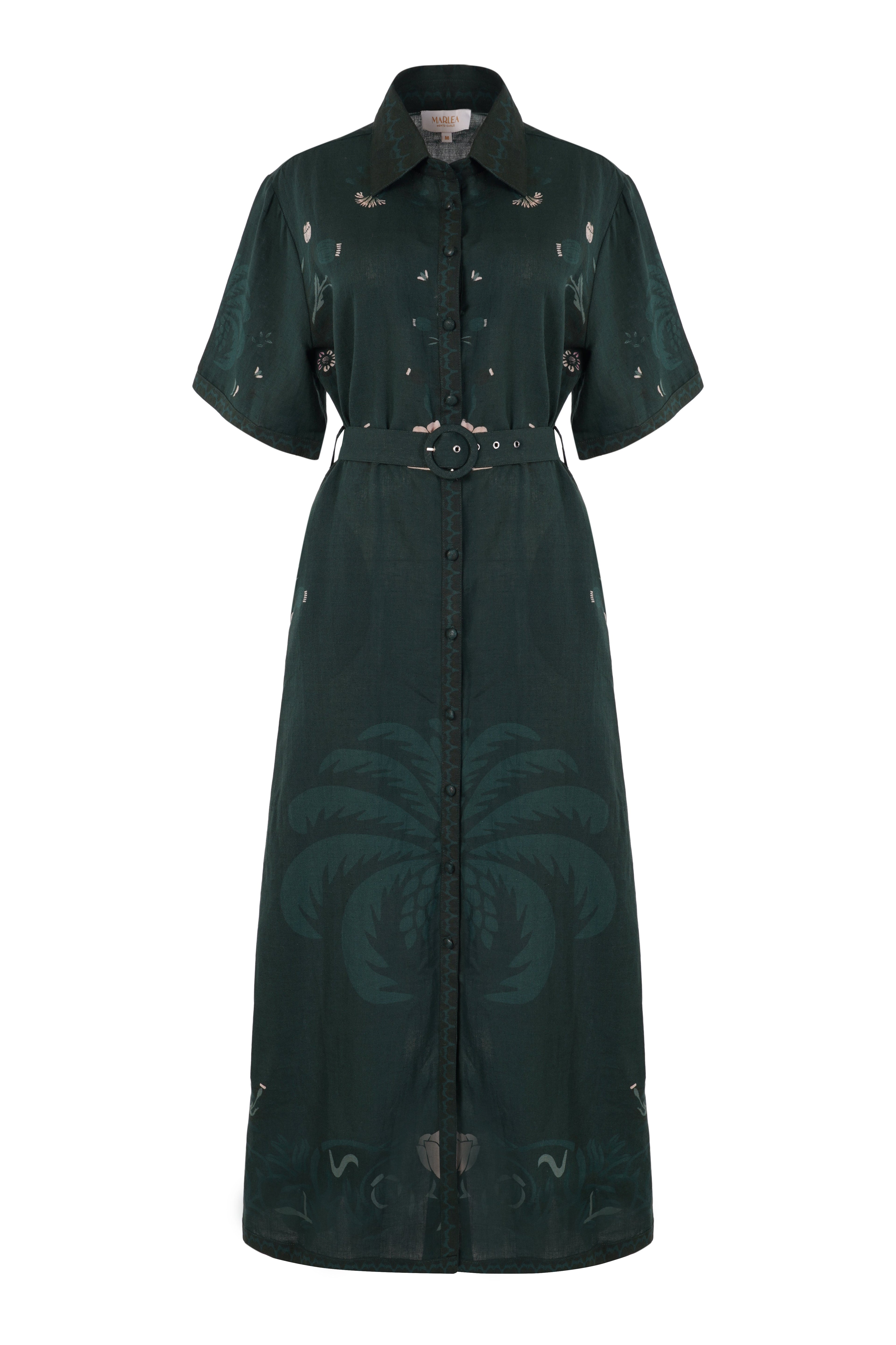 Robe Chiara - Khaki Palm Tree