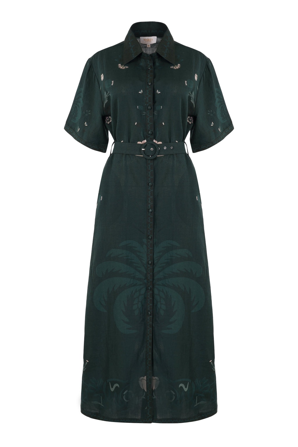 Vestido Chiara - Khaki Palm Tree