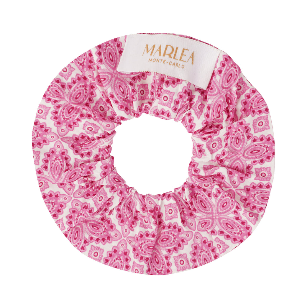 Pink Lotus Scrunchie