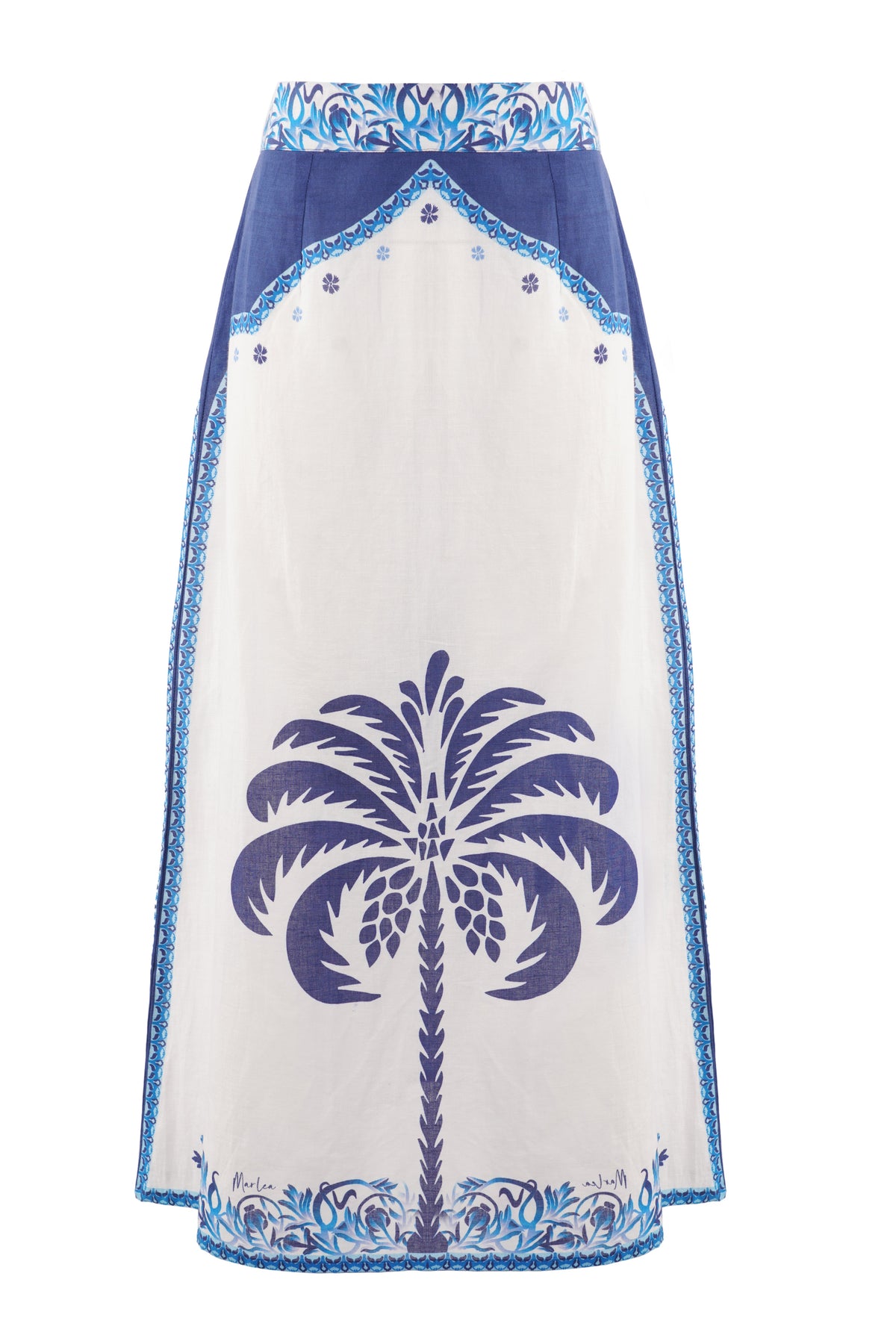 Falda Val - Blue Palm Tree